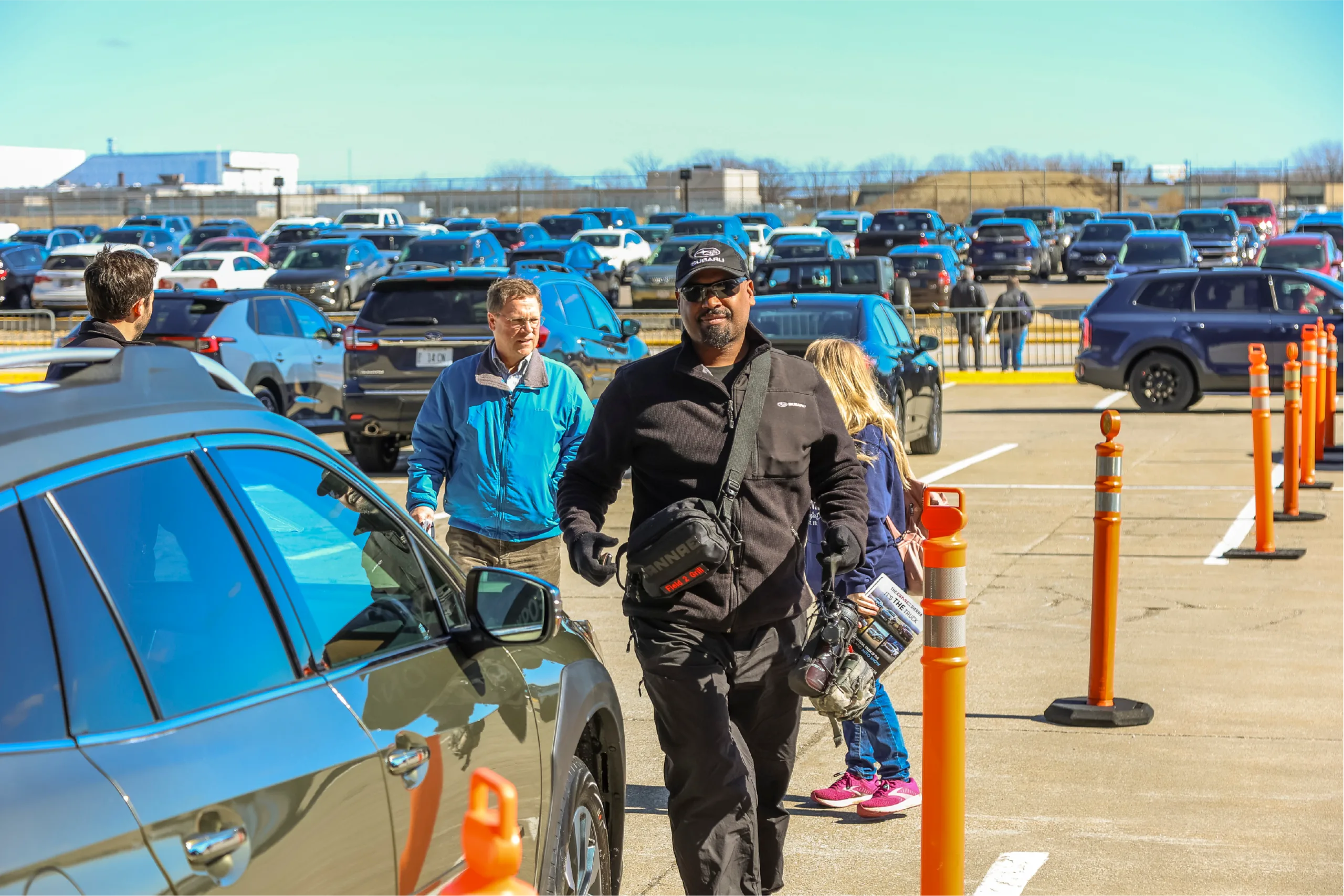 Image of a security person in the Cleveland parking show